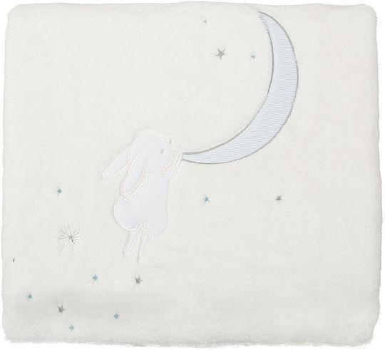 Bimbidreams Baby Cot Blanket Bunny Microline Light Blue Slate 110x140cm