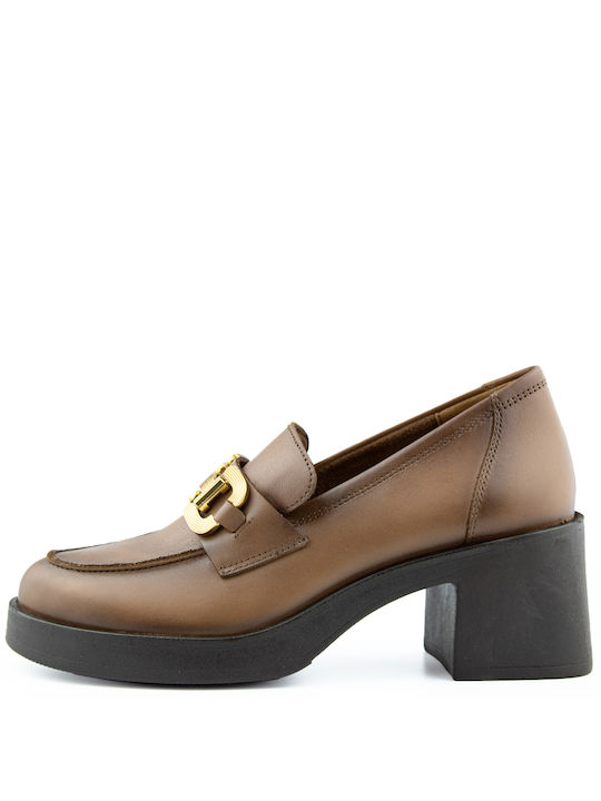 Ragazza Leather Brown Heels