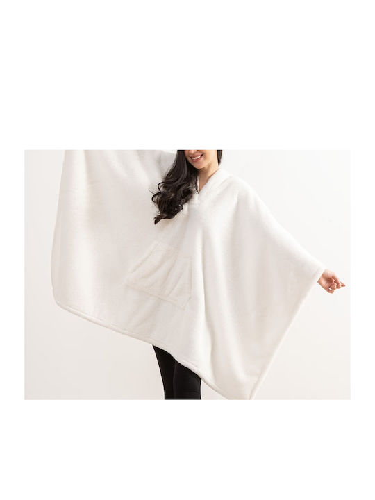 Plastona Blanket with Sleeves 130x170cm White