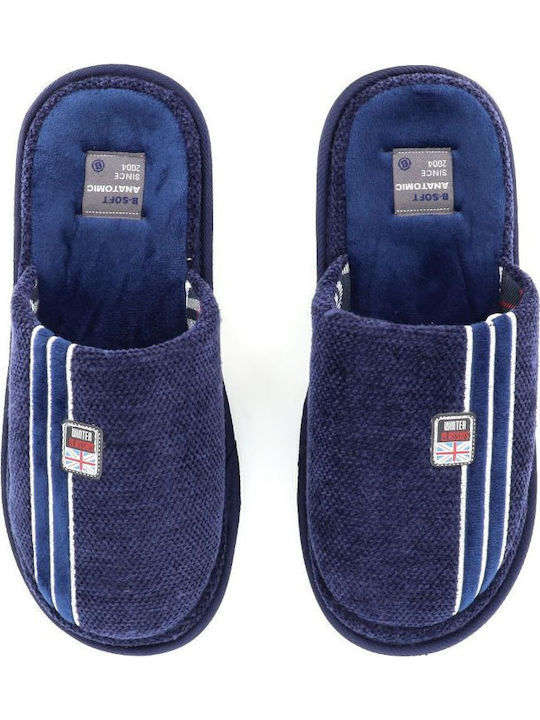 B-Soft Winterliche Herrenhausschuhe Blau 176/24...