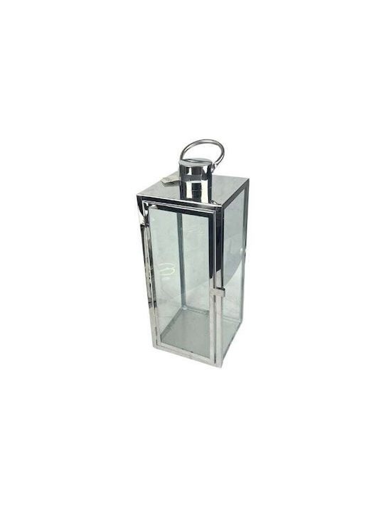 Kersten Tabletop Metallic Lantern Silver 12x12x30cm