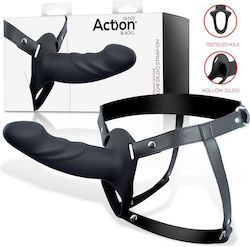 Action Harness με Dildo σε Μαύρο Χρώμα