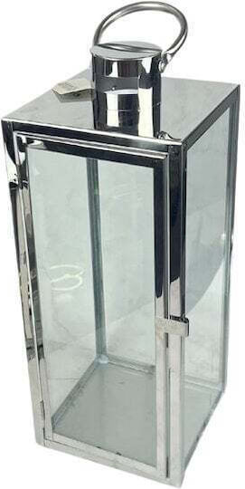 Kersten Metallic Lantern Silver 23x23x51cm
