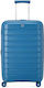 Roncato Mittlerer Reisekoffer Hartschalen Blau mit 4 Räder Höhe 68cm