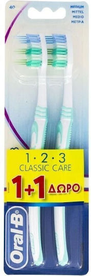 Oral-B Classic Care Zahnbürste Mittel Blue 2Stück