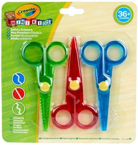 Crayola Детски Ножици За Crafts с Метално Остриe Червено 3 Бройки