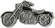 Insignă motocicletă din metal negru