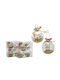 Hanging Ball Ornament Ornament Gold 10cm Set 4pcs