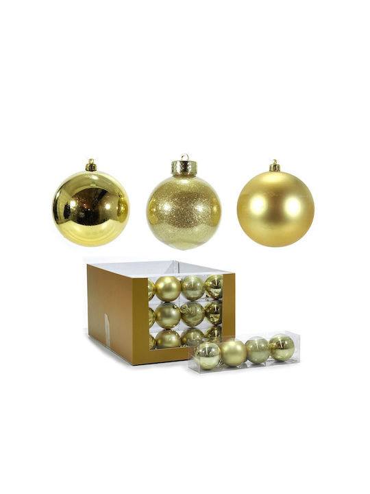 Hanging Ball Ornament Ornament Gold 8cm Set 4pcs