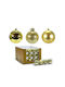 Hanging Ball Ornament Ornament Gold 8cm Set 4pcs