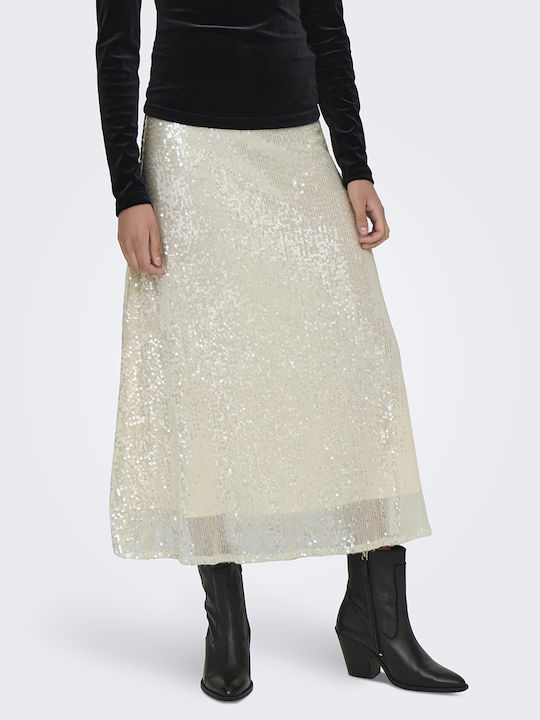 Only Midi Skirt Creme Cream