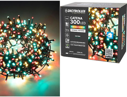 300 Lichterketten LED 14m. Mehrfarbige in Zeichenfolge 1Stück