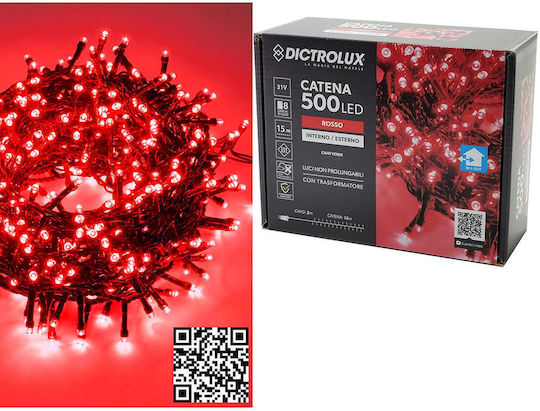500 Luminite LED 17m. Roz tip Șir 1buc