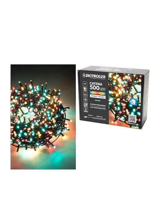 500 Lichterketten LED 17m. Mehrfarbige in Zeichenfolge 1Stück