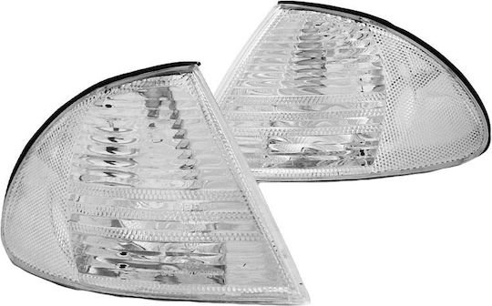 Front Indicators BMW 3 E46 99-01 Sedan Touring White 2 Pieces Depo