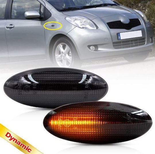 Seitenblinker Toyota Yaris 05-11 Rav4 05-10 Auris 06-10 Corolla Limousine 07-11 Verso 09-13 LED Dynamisch Getönt 2 Stück