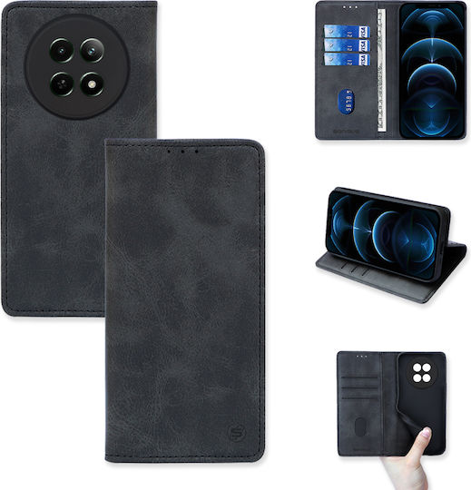 Vintage Magnet Wallet Case Sonique Realme 12 5G Realme 12x Black