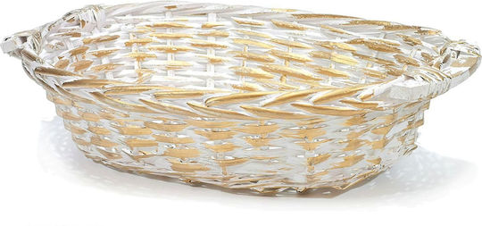ArteLibre Christmas Figure Basket White Height 38cm