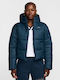 Kurz Damen Puffer Jacke für Winter Blau