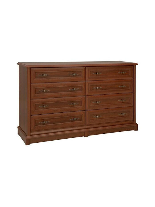 Συρταριέρα Κρεβατοκάμαρας aus Holz & Metall Boston C106 Καστανό 154x45x91cm