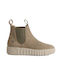 Leather Women's Ankle Boots Green