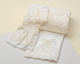 French Lace Christening Oilcloth Set White Ivory 618 White