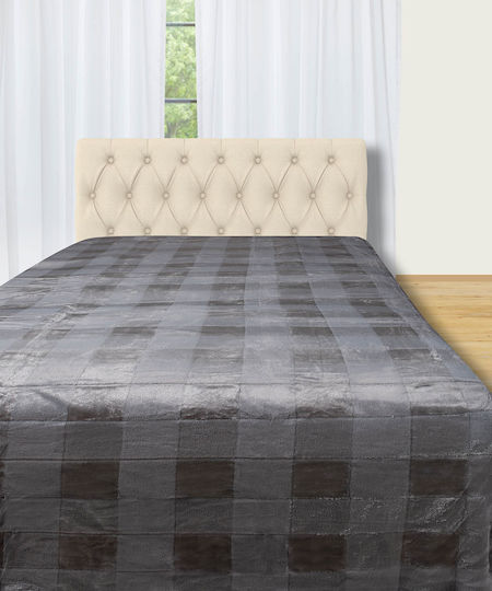 Silk Fashion Fleecedecke Überschwer 240x240cm Grau