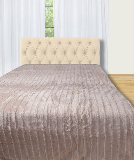 Silk Fashion Fleece Decke Übergröße 220x240cm Beigefarbe