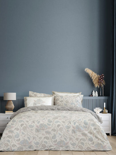 Nima Duvet Queen 220x240cm Aelia Beige, Light Blue, Pink