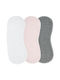 Meyco Muslin Shoulder Burp Cloths White, Light Pink, Grey White 53x20cm. 3pcs
