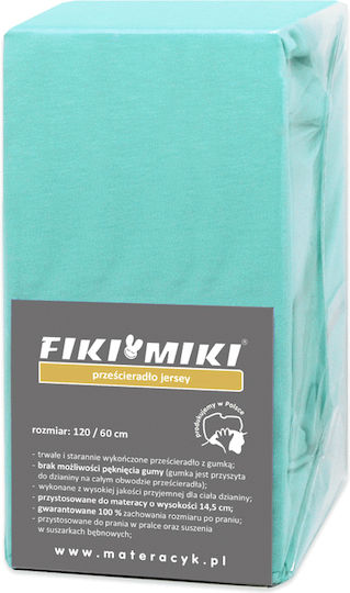 Fiki Miki Lenjerie De Patut Bebe Cu Cauciuc Mentă 60x120cm