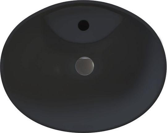 Sanitec Ionion 207 Επικαθήμενος Νιπτήρας από Συνθετικό Υλικό 46x36x15.5cm Anthracit