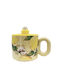 Etoile Becher Keramik mit Deckel Gelb