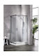 Sanitec As9090f Kabine für Dusche mit Schieben Tür 90x90x180cm Matte