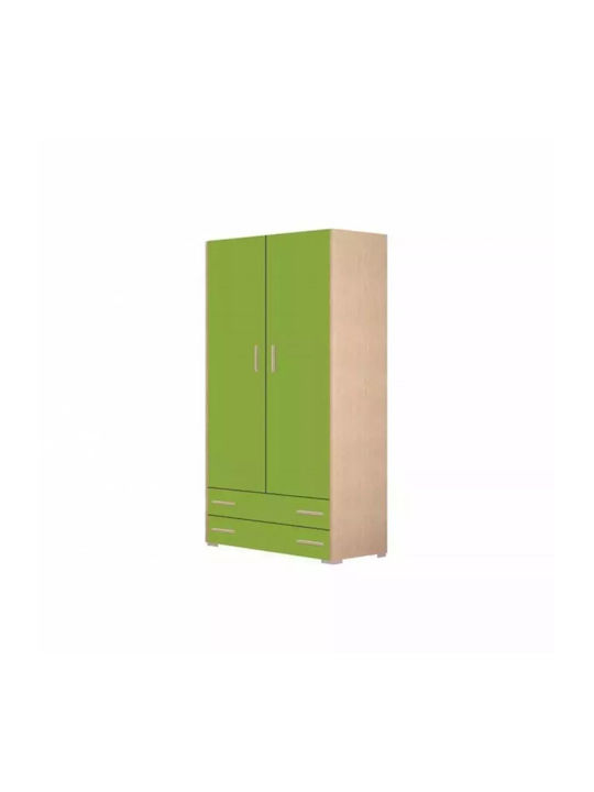 Dulap Cu Ușă Dublă Cu 2 Sertare Verde 85x180cm