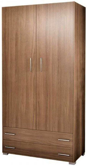 Ușă Dublă Dulap Cu 2 Sertare Maro 105x50x180cm