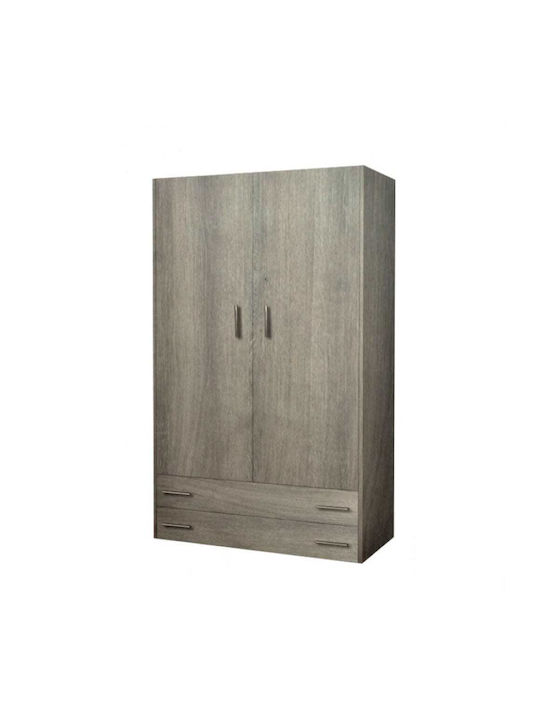 Dulap Cu Ușă Dublă Cu 2 Sertare Gri 85x180cm