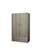 Ușă dublă Dulap cu 2 Sertare Gri 105x50x180cm
