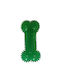 Pet Interest Bone Toy Dog made of Rubber with Sound Green 1pcs
