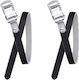 Brn Λουρια Δερματινα Ζευγος Καλουπιεδες Toe-straps Μαυρα Ci11n