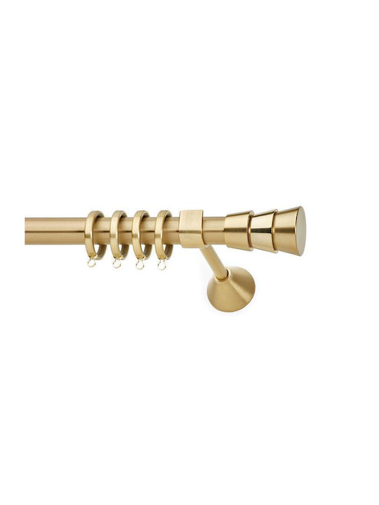 Frans Metallic Curtain Pole Triplo Single Φ25mm 160cm Matte Grey