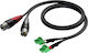 Procab Cla834/1 2 x XLR Stecker auf 2 x Klemmblock 3p 3,81mm 1 m