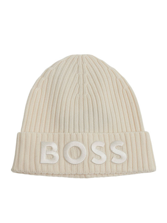Beanie Γυναικείος Σκούφος Πλεκτός σε Εκρού χρώμα
