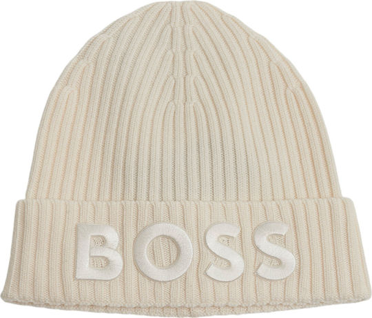 Beanie Γυναικείος Σκούφος Πλεκτός σε Εκρού χρώμα