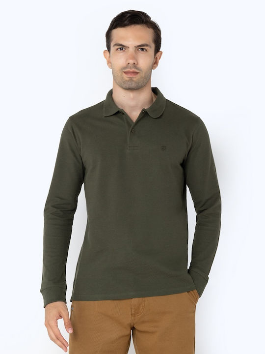 The Bostonians Polo Μπλούζα Μακρυμάνικη Λαδί