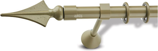 Enis by Domus Bare pentru Perdele Metalic Lungime 300cm Culoare Kaki Diametru 25mm Tip Pliabil cu Cărare