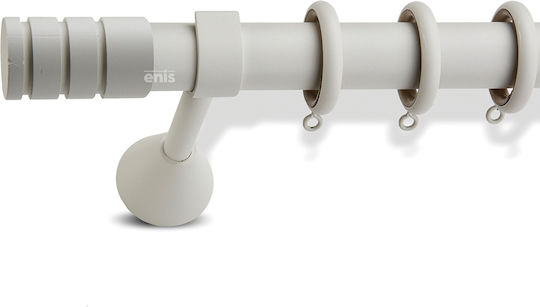 Enis by Domus Metallic Curtain Pole Virtue Single Φ35mm 200cm Ecru