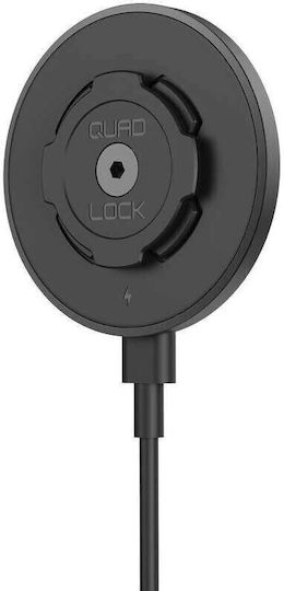 Quad Lock Wireless Charging Head For Car/Desk Βάση Κινητού Αυτοκινήτου με Μαγνήτη MagSafe Μαύρη