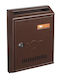 Viometal Mailboxes Outdoor Metallic in Brown Color 17.5cm