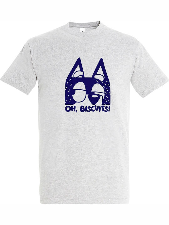 Bluey Oh Biscuits Tricou Gri Bumbac
